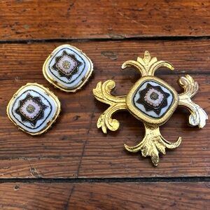 Vans Authentics 3000 Brooch & Earring Set Clip On Vintage 90s